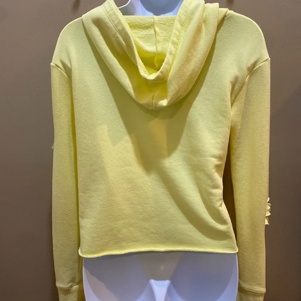 NWOT stylish Justice hooded palm tree sweatshirt with cut-outs size 12